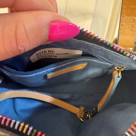 Vintage Y2K Dooney & Bourke Y2K Heart Print Mini Barrel Bag - Picture 9 of 11